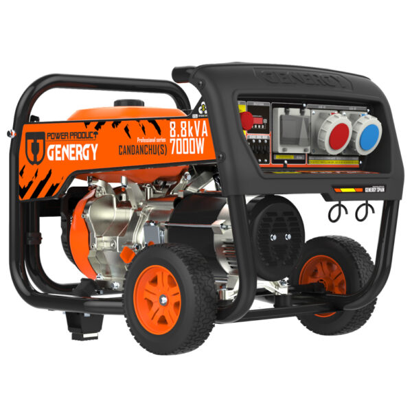 Generador 7000W-400V 6500W-230V Gasolina Trifásico Arranque Manual Modelo Candanchú-S