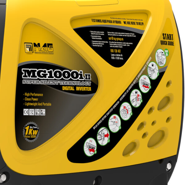 Generador MG 1000i Inverter 1000W 230V Arranque Manual - Imagen 3