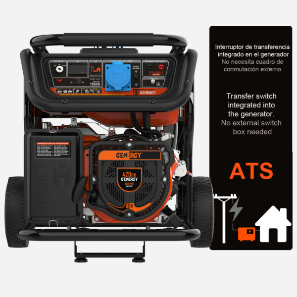 Generador 7000W-230V Gasolina Arranque Automático Fallo de Red Modelo Mulhacen-ATS