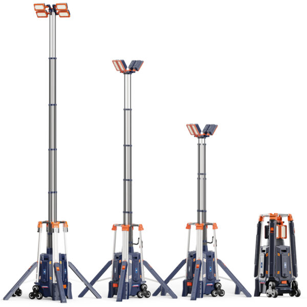 Torre Telescópica de Iluminación Portátil DIRECT-500-XL 52000 lumens 5,3 metros