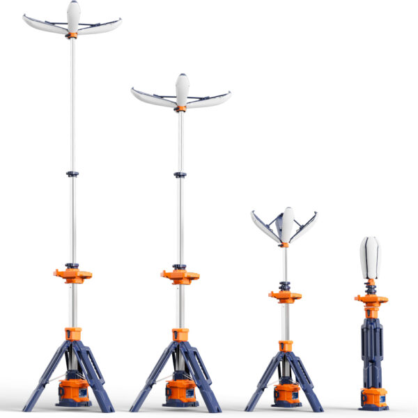 Torre Telescópica de Iluminación Portátil CENIT-200 12000 lumens 2,5 metros