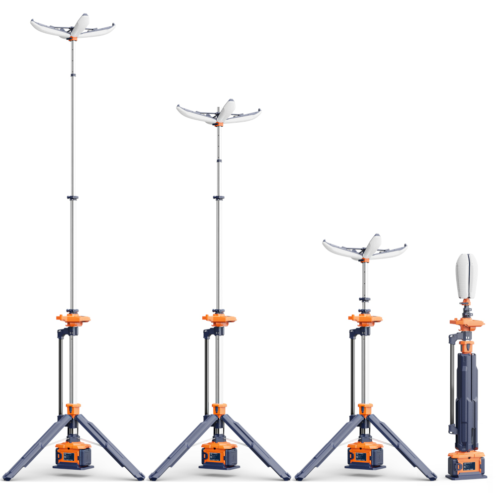 Torre Telescópica de Iluminación Portátil CENIT-300 14000 lumens 3,4 metros