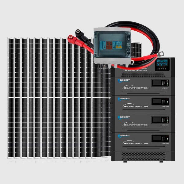 Plan Solar Pegasus -> Inversor 8000W + Batería LFP 20kWH + Paneles 9,24kW + Caja Protecciones + Cableado