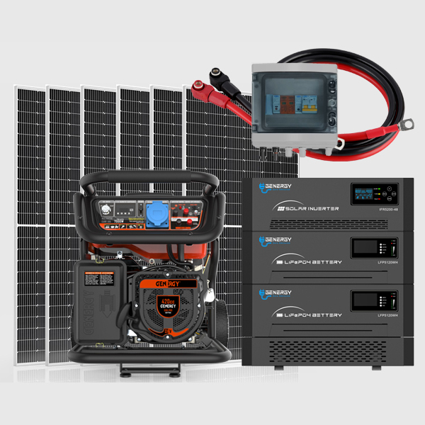 Plan Solar Sirius Backup-A -> Generador Mulhacén-SOL + Inversor 5200W + Batería LFP 10,24kWH + Paneles 4,4 kW + Caja Protecciones + Cableado