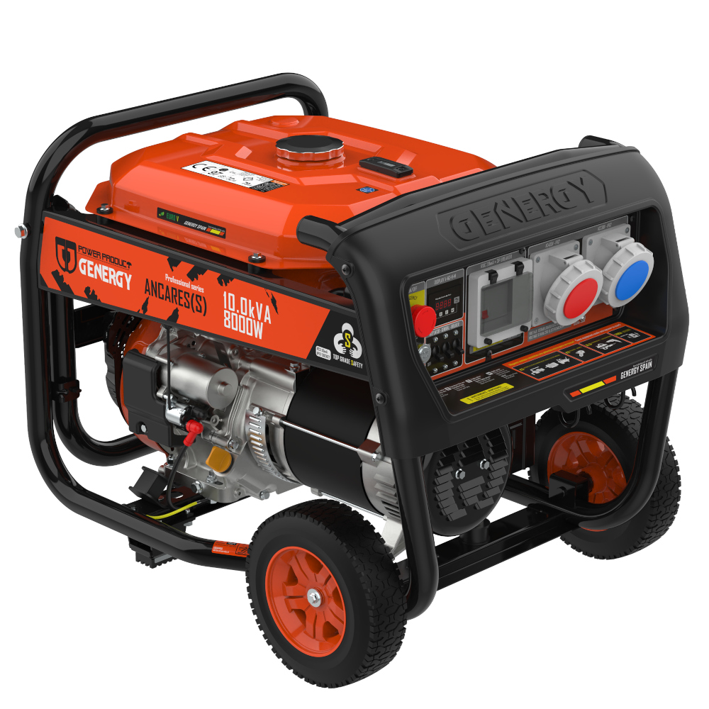 Generador Ancares-S 8000W-400V 7000W-230V Gasolina Trifásico Arranque Eléctrico