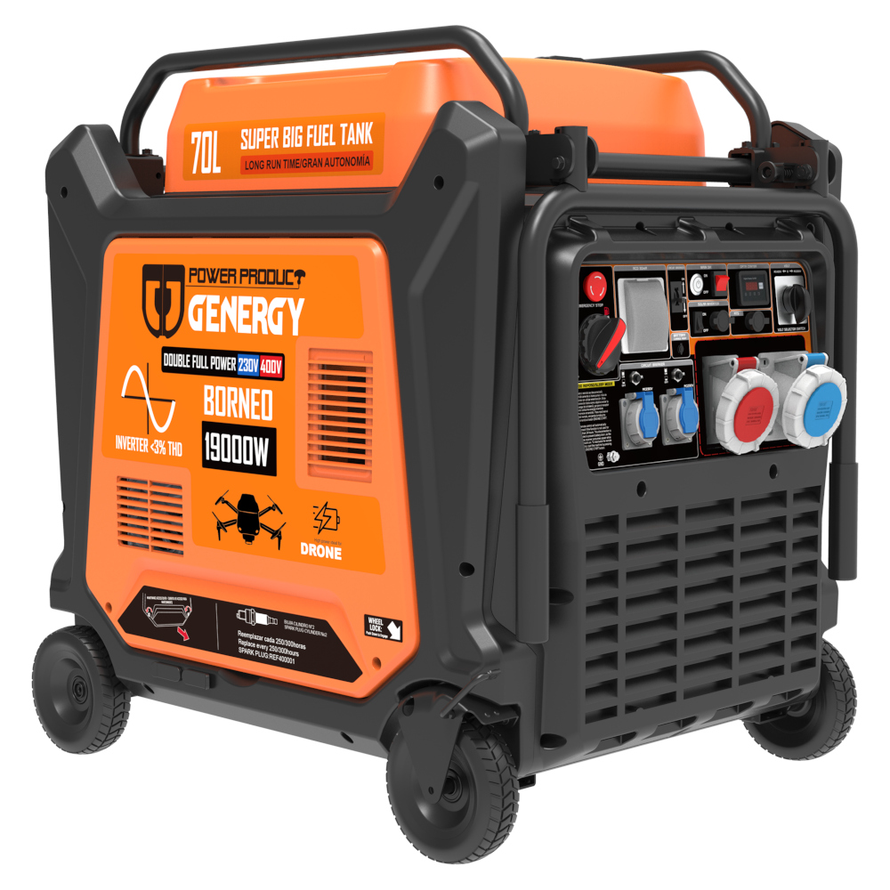 Generador trifásico 19000W 400V / 230V Inverter Silencioso Borneo RC-SOL-ATS